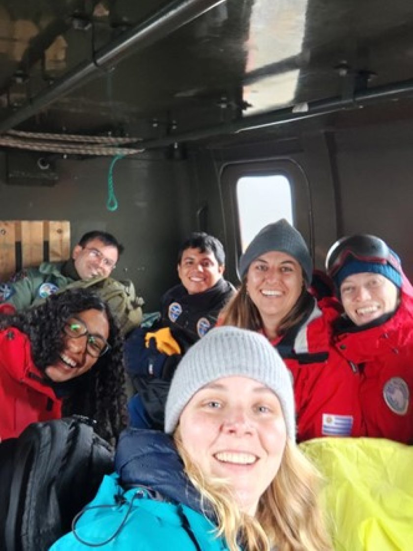 Excursion in the tracked articulated vehicle with some of the other scientists Excursion in the tracked articulated vehicle with some of the other scientists