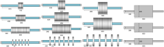 Figure 3. The range of gear components chosen to simulate some of the groundgears, clump weights and doors used in demersal fisheries comprising disks, cylinders and trawl doors. All measurements are in millimetres. Figure 3. The range of gear components chosen to simulate some of the groundgears, clump weights and doors used in demersal fisheries comprising disks, cylinders and trawl doors. All measurements are in millimetres.