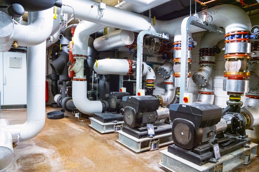 De Warmte Koude Opslag van het WUR-gebouw Orion. De Warmte Koude Opslag van het WUR-gebouw Orion.