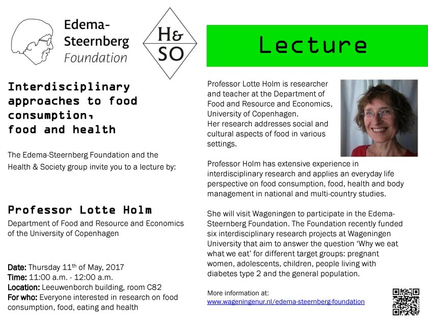 Invitation seminar Lotte Holm